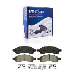 Front and Rear Drilled Disc Rotors + Brake Pads for GMC Acadia Enclave Traverse