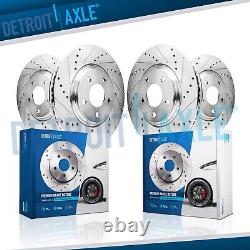 Front and Rear Drilled and Slotted Brake Rotors Kit for 2014-2020 Dodge Charger