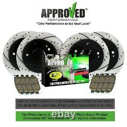 Front and Rear Kit Drilled & Slotted Brake Rotors & Ceramic Pads 05-10 Scion TC