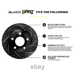 Full Kit Black Drilled/Slotted Brake Rotors+Ceramic Pads For 2006-2010 A3, Jetta