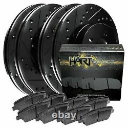 Full Kit Black Hart Drill/slot Brake Rotors & Pads