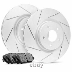 R1 Concepts Carbon Rear Brake Rotors Slotted+Ceramic Pads+Hardware 1PS. 54009.42