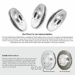R1 Concepts Front Rear Kit Brake Rotors+Semi Met Pads For 2008-2010 BMW 528i