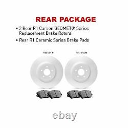R1 Concepts Rear Kit Carbon Brake Rotors + Ceramic Pads & Sensor RPB. 35221.02