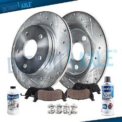 REAR DRILLED Brake Rotors & Brakes Ceramic Pads for Ford F-150 Expedition Kit