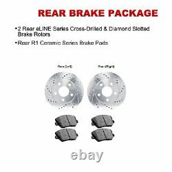 REAR eLine Drilled Slotted Brake Rotors & Ceramic Brake Pads REC. 3404502