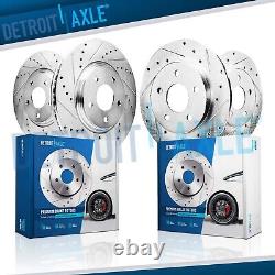 RWD Front Rear Drilled Brake Rotors for Chrysler 300 Challenger Charger Magnum