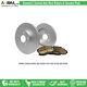 (rear Brake Kit)geomet E-coated Antirust 2 Brake Rotors 4 Ceramic Brake Pads