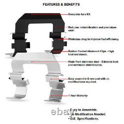 Rear Brake Rotors Black Drill Slot-CeramicPads Hardware For 2014-2016 3,3 Sport