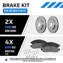 Rear Brake Rotors & Ceramic Brake Pads for 2018 Kia Sportage BLKR-16868-AY Par