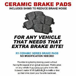 Rear Brake Rotors & Ceramic Pads & Hardware Kit For 2005-2007 Subaru Impreza