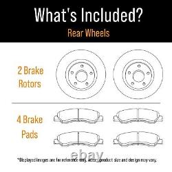 Rear Brake Rotors + Ceramic Pads for Chevy Traverse GMC Acadia Buick Enclave