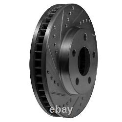 Rear Brake Rotors Drill Slot Black+Ceramic Pads+Hardware+and Sensor 1BC. 32023.52