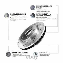 Rear Brake Rotors Drill Slot Ceramic Pads & Sensor Wire For 2001-2006 BMW M3