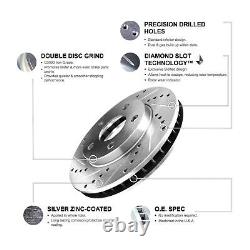 Rear Brake Rotors Drill Slot Silver with Ceramic Pads and Hardware 1EC. 13010.42