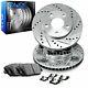 Rear Brake Rotors Drill Slot Silver With Ceramic Pads And Hardware 1ec. 21010.42
