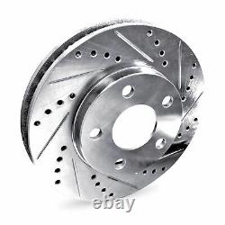 Rear Brake Rotors Drill Slot Silver with Ceramic Pads and Hardware 1EC. 74036.42