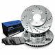 Rear Brake Rotors Drilled And Slotted Silver + Semi Metallic Pads 1ec. 92034.03