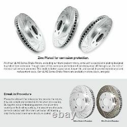 Rear Brake Rotors Drilled and Slotted Silver + Semi Metallic Pads 1EC. 92034.03