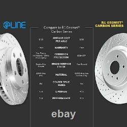 Rear Brake Rotors Drilled and Slotted Silver + Semi Metallic Pads 1EC. 92034.03
