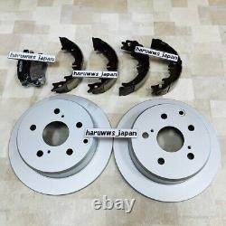 Rear Brake Rotors Pads Shoes Set For TOYOTA 92-98 MARK2 CHASER GX90 SX90 LX90