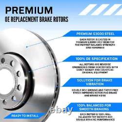 Rear Brake Rotors & Semi-Metallic Brake Pads for 2015 Volkswagen Golf BLKR-186