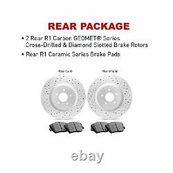 Rear Carbon Brake Rotors Drill Slot Ceramic Pads & Sensor RPC. 44168.02