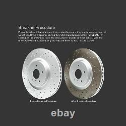 Rear Carbon Brake Rotors Drilled + OEp Pads, Hardware, and Sensor 1PX. 31011.57