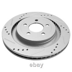 Rear Ceramic Brake Pads & Performance Drilled Slotted Zinc Rotors for Mustang