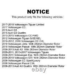 Rear Coat Brake Rotors Semi-Metallic Pad Kit For Volkswagen Tiguan CC Jetta Audi