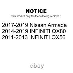 Rear Coat Disc Brake Rotors Ceramic Pad Kit For Infiniti QX80 Nissan Armada QX56