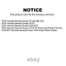 Rear Coat Drill Slot Disc Brake Rotors Ceramic Pad Kit For Hyundai Genesis Coupe