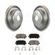 Rear Coated Disc Brake Rotors And Ceramic Pads Kit For 2014-2016 Acura Mdx
