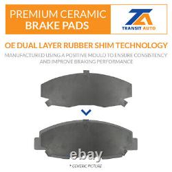 Rear Coated Disc Brake Rotors And Ceramic Pads Kit For 2017-2020 Acura MDX