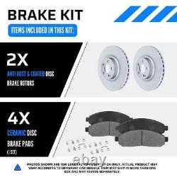 Rear Coated Rotors & Ceramic Brake Pads for 2017 Hyundai Sonata BLKC-16718-AN