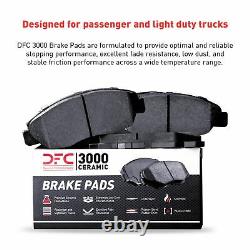 Rear DFC Brake Rotors Drill/Slot Black with Ceramic Brake Pads and Hardware