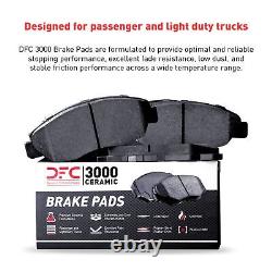 Rear DFC Brake Rotors Drill/Slot Silver with Ceramic Brake Pads and Hardware