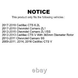 Rear Disc Brake Rotors And Ceramic Pads Kit For Chevrolet Camaro Cadillac CTS