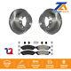 Rear Disc Brake Rotors And Semi-metallic Pads Kit For Ford F-250 Super Duty