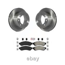 Rear Disc Brake Rotors And Semi-Metallic Pads Kit For Ford F-250 Super Duty