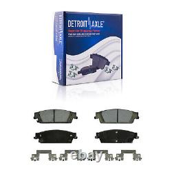 Rear Disc Rotors Ceramic Brake Pads for Chevy Silverado Sierra 1500 Tahoe Yukon