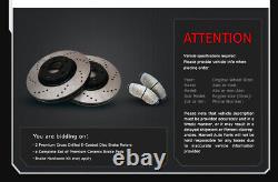 Rear Drill Brake Rotors Ceramic Pad Fit 08 Hyundai Sonata 2.4L Before 1/21/08
