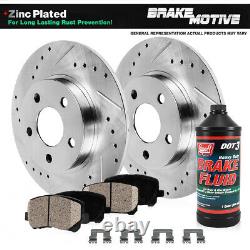 Rear Drill & Slot Brake Rotors And Ceramic Pads For Mountaineer Ford Explorer
