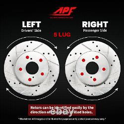 Rear Drill/Slot Zinc Brake Rotors + Ceramic Pads For Mitsubishi Lancer 08-10