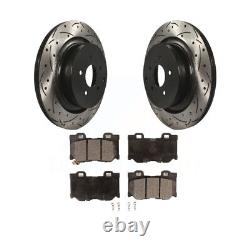 Rear Drilled Slot Brake Rotors Ceramic Pad Kit For Infiniti Q50 M37 Q60 Q70 Q70L