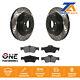 Rear Drilled Slot Brake Rotors Semi-metallic Pad Kit For Mercedes-benz E350 E320