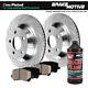Rear Drilled & Slotted Brake Rotors And Ceramic Pads Kit For Infiniti Nissan