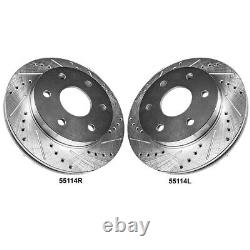 Rear Drilled-Slotted Disc Brake Rotors & Pads Fits Cadillac SRX 04-09