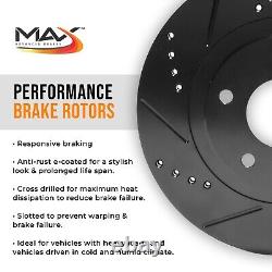 Rear Drilled Slotted Rotors + Pads for Toyota Corolla Matrix Prius Pontiac Vibe