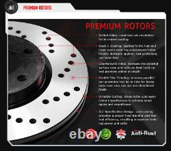 Rear E-Coat Drill Brake Rotors Ceramic Pads Fit 02-06 Chevrolet Tahoe RWD
